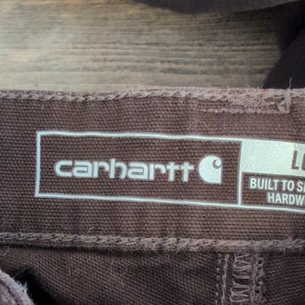 Carhartt Brown Straight Leg Loose Fit Cargo Jeans 2 Short M429 - Picture 10 of 13